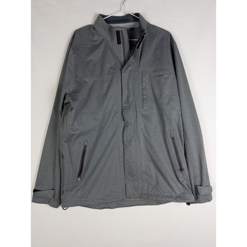 Travis Mathew Full Zip Jacket‎ Mens Gray L Mock Neck Golf Outdoor Performance